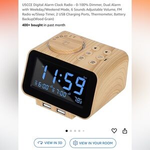 Digital alarm clock radio